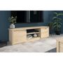 Voir la diapositive 4 : Meuble TV 2 portes 2 niches L150 cm MARGOT
