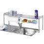 Voir la diapositive 3 : Wenko Etagère d'évier simple en métal chromé L.93cm - Argent
