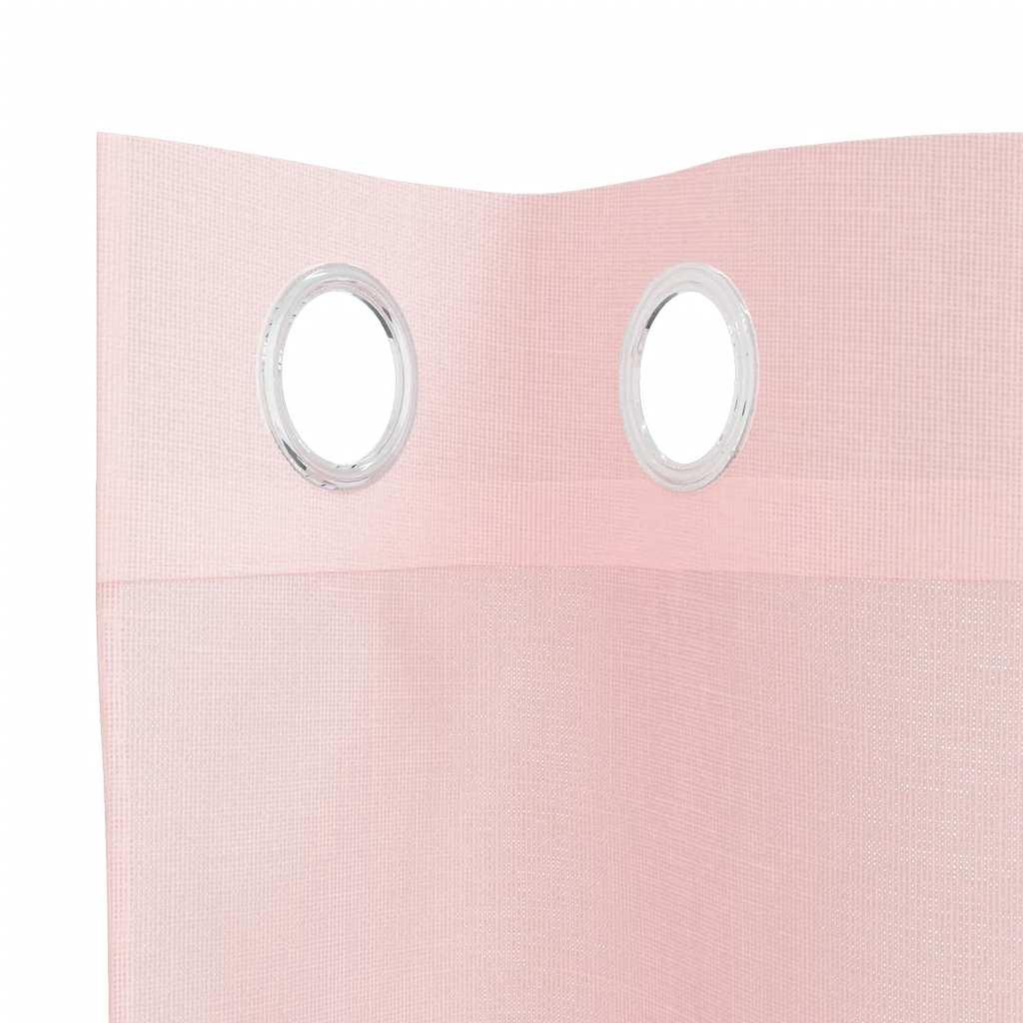 Voir la diapositive 5 : VIDAXL Rideaux en voile avec œillets 2 pcs rose clair 140x175 cm