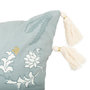 Voir la diapositive 2 : ATMOSPHERA Coussin Déco Brodé  Wild Romance  38x58cm Vert Céladon