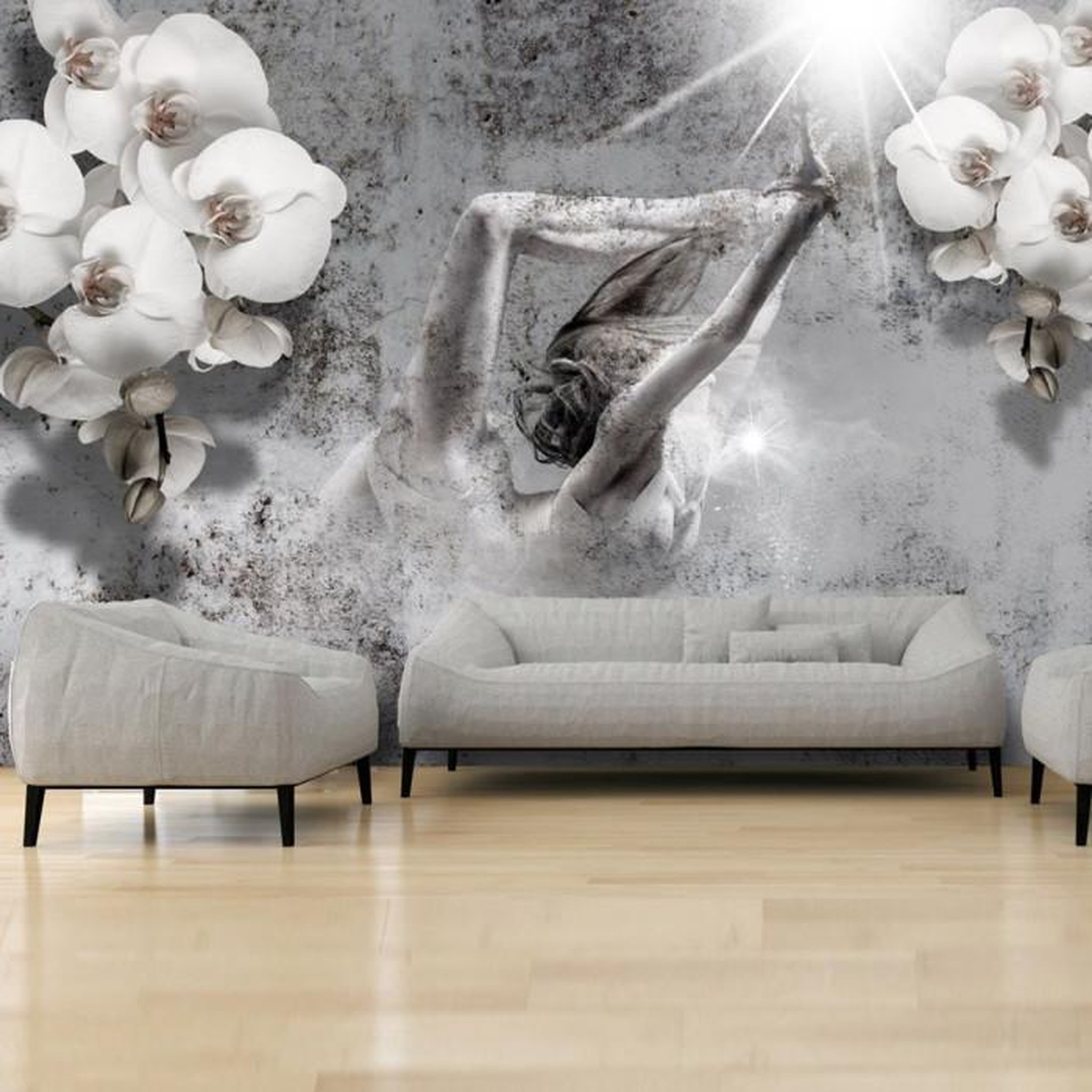 Paris Prix Papier Peint  Arrangement with Orchid. Coloris disponibles : Multicolore