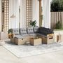 Voir la diapositive 1 : VIDAXL Salon de jardin avec coussins 8pcs melange beige resine tressee
