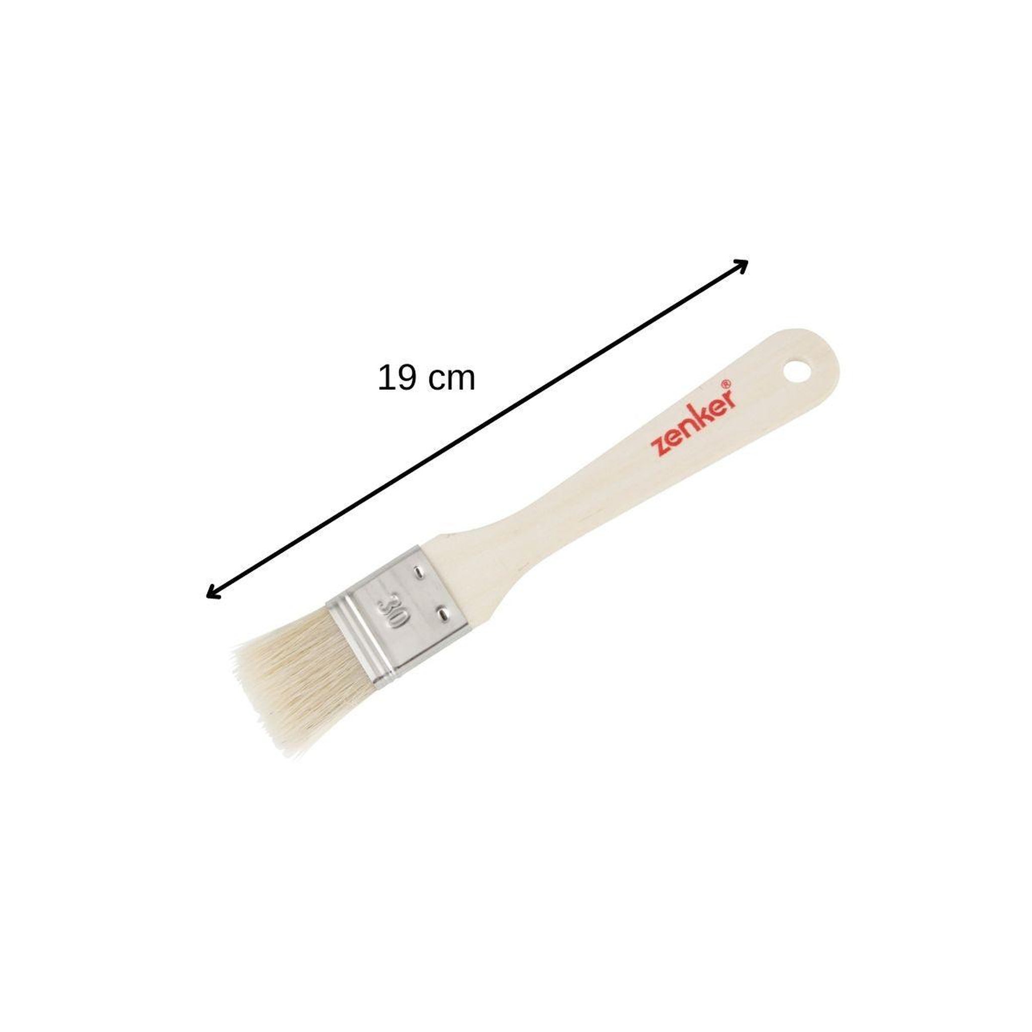 Voir la diapositive 3 : ZENKER Pinceau de cuisine et de pâtisserie 19 cm en poils naturels zenker