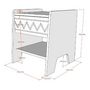 Voir la diapositive 4 : Paris Prix Table de Chevet Enfant  Wynnie  45cm Blanc