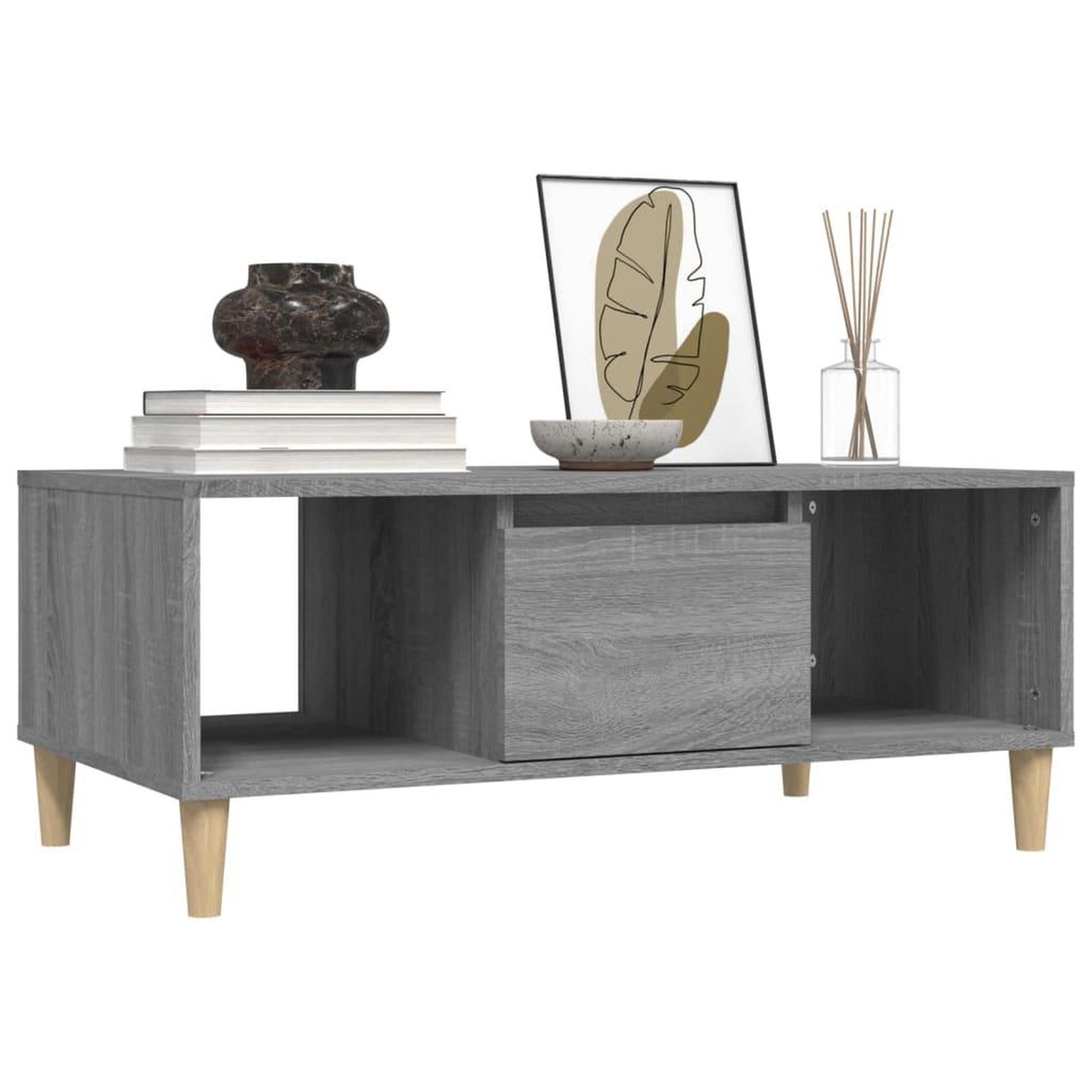 Voir la diapositive 4 : VIDAXL Table basse Sonoma gris 90x50x36,5 cm Bois d'ingenierie