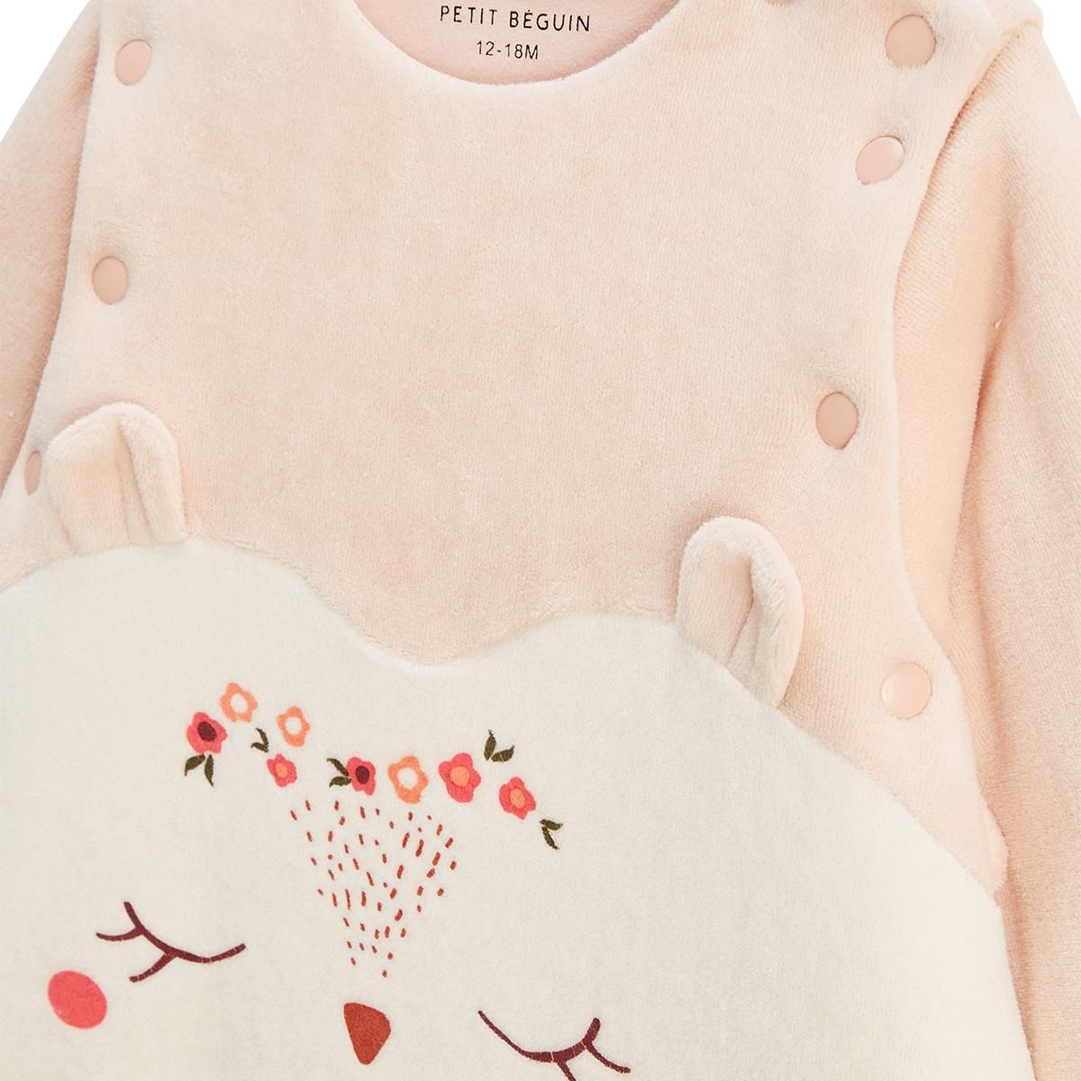 Petit Béguin Turbulette d'hiver en velours avec pieds retroussables et manches amovibles Manouk