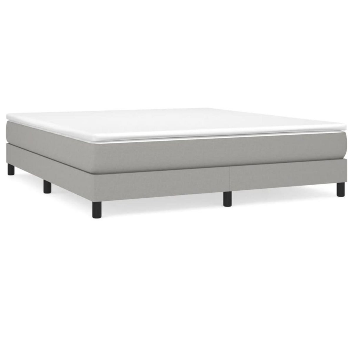 VIDAXL Sommier a lattes de lit avec matelas Gris clair 180x200cm Tissu