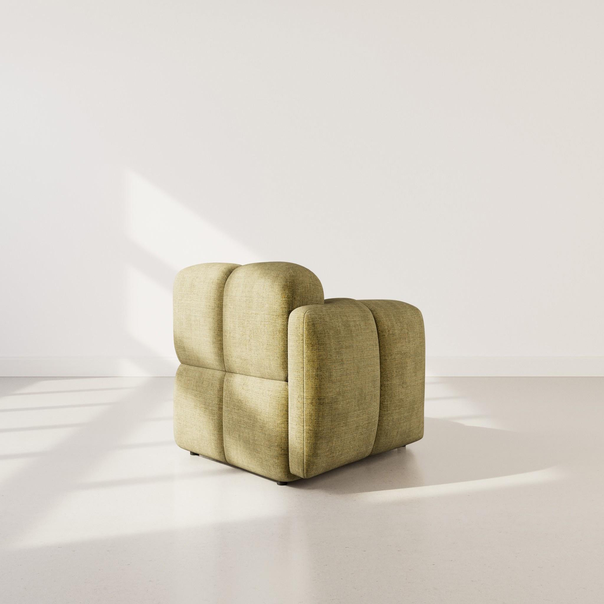 Voir la diapositive 5 : LISA DESIGN Grace - module d'assise gauche en velours texturé