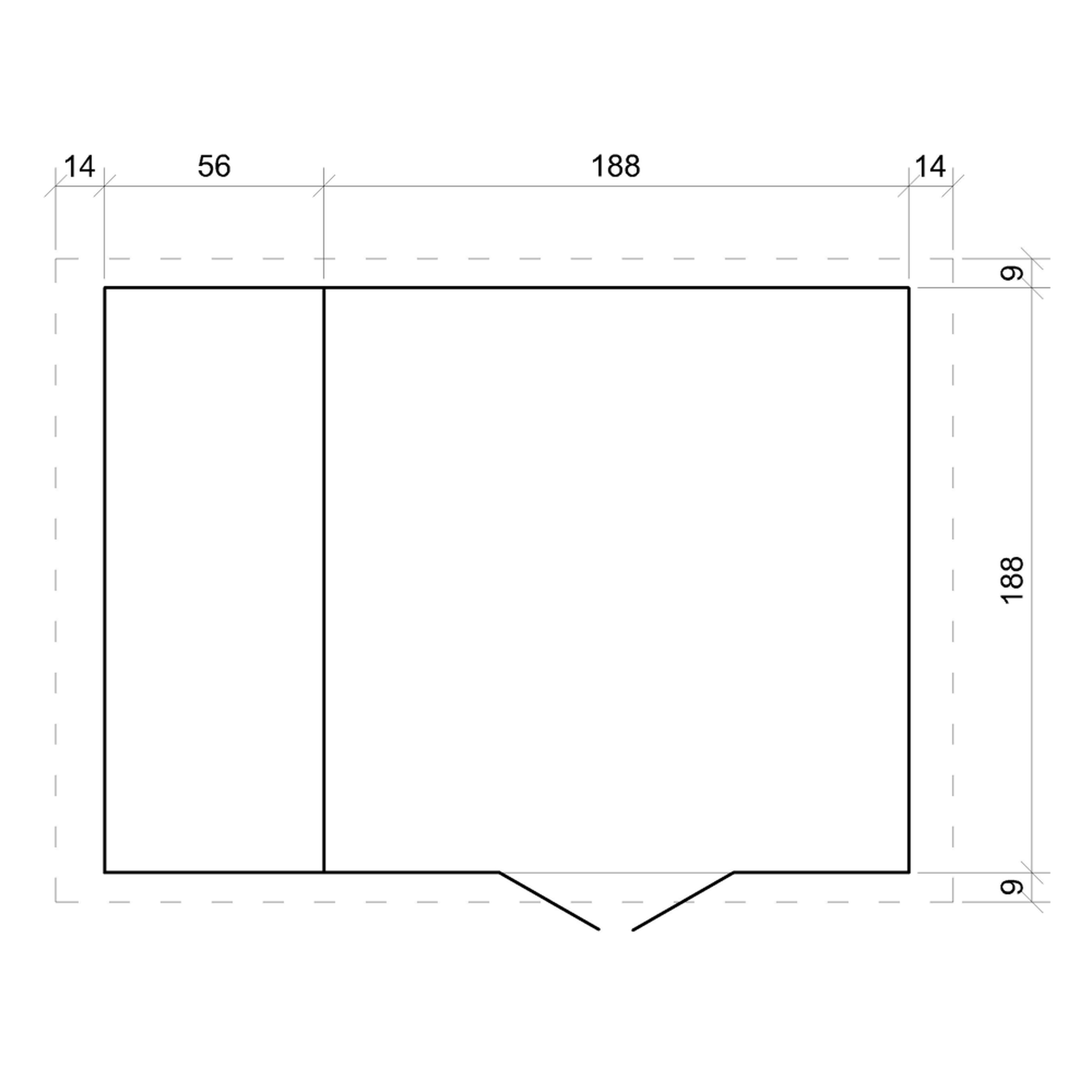 Voir la diapositive 4 : TIMBELA Abri de jardin en bois et range bûches extérieur avec sol traité - 3,53 + 0,97m2 m386+m386g
