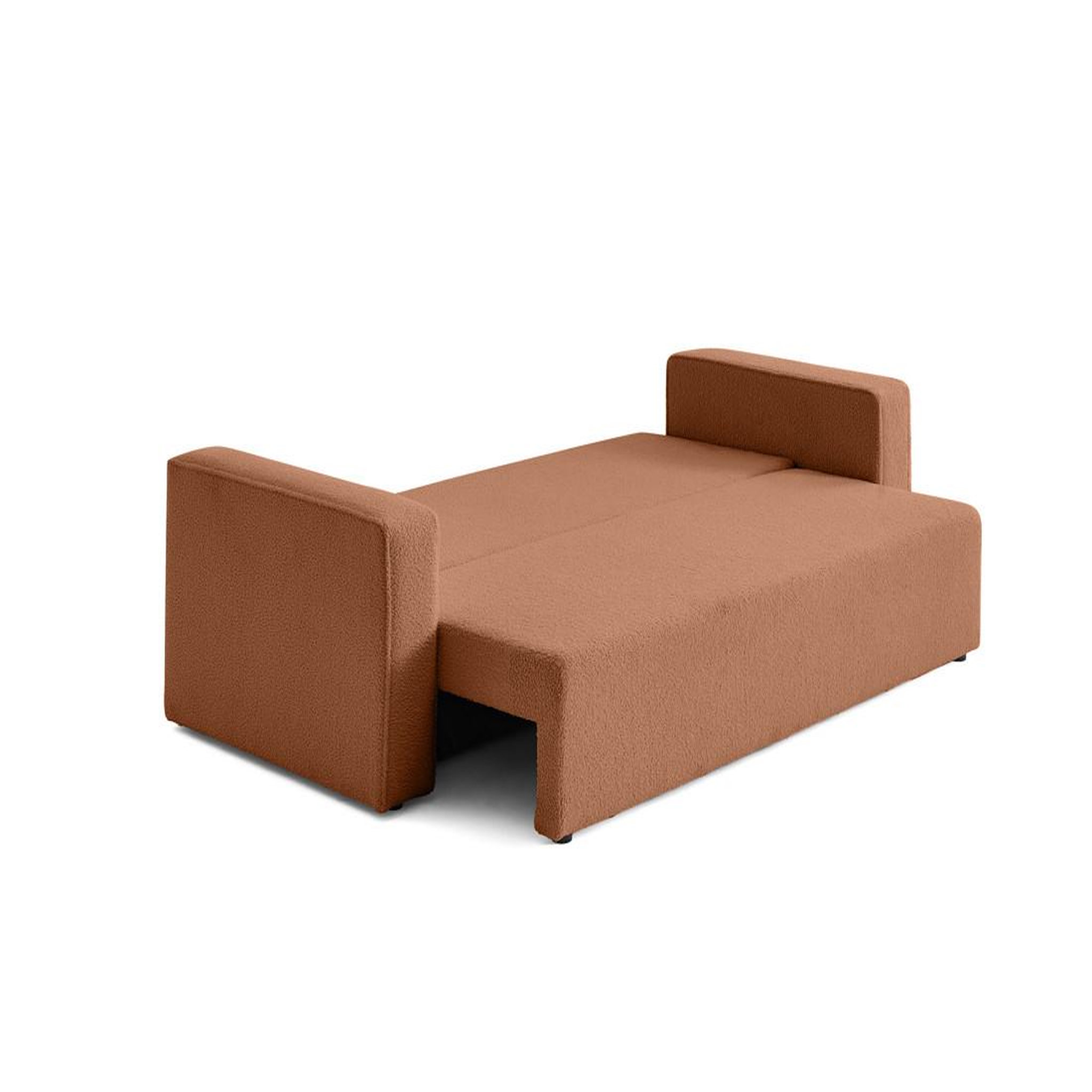 Voir la diapositive 3 : BEST MOBILIER Topaze - canapé 3 places - convertible avec coffre - en tissu bouclette
