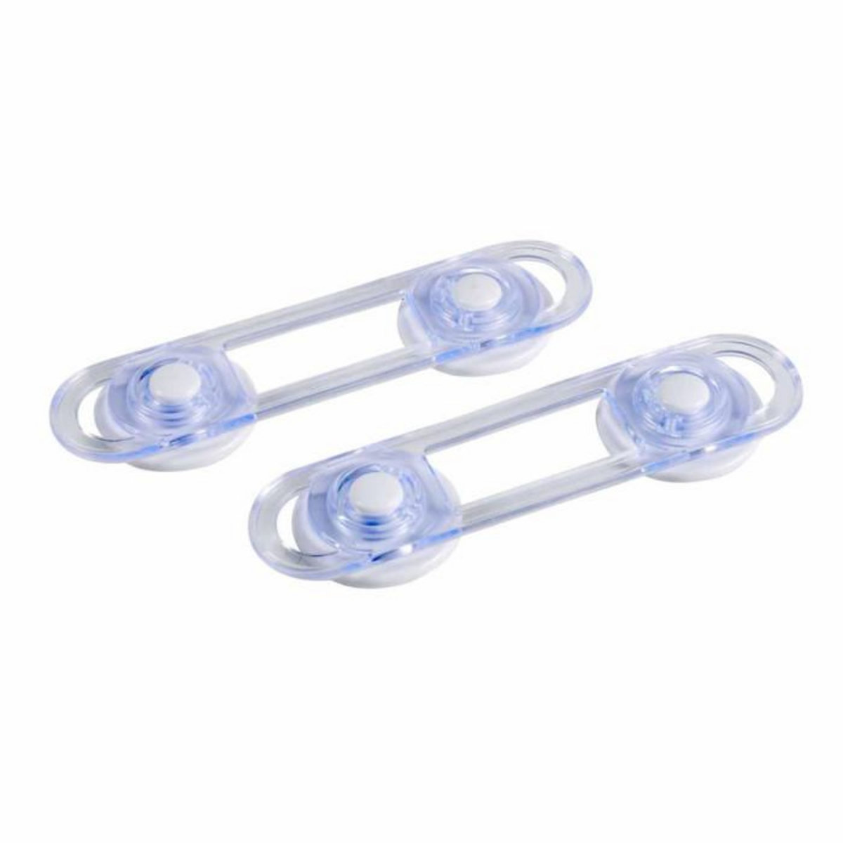 Paris Prix Lot de 2 Loquets de Sécurité  Multifonction  14cm Transparent