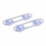 Paris Prix Lot de 2 Loquets de Sécurité  Multifonction  14cm Transparent