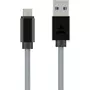 ADEQWAT Câble micro USB vers USB gris 2m tréssé