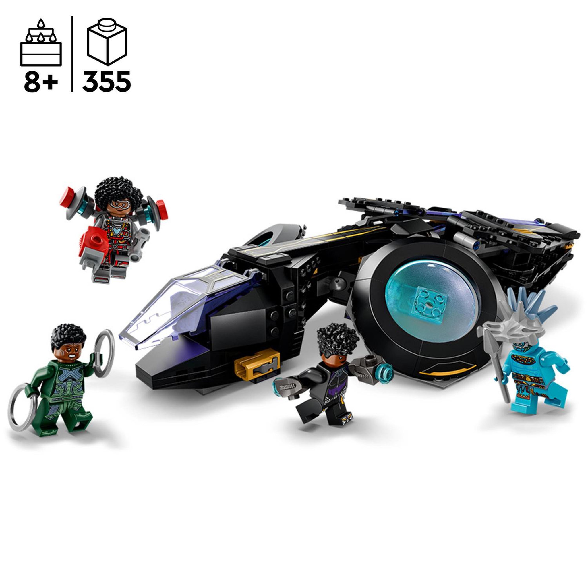 Voir la diapositive 3 : LEGO Super Heroes 76211 Le Sunbird de Shuri Black Panther,  Wakanda Forever Figurine, Avengers, Super-Héros, Cadeau Enfants 8 Ans