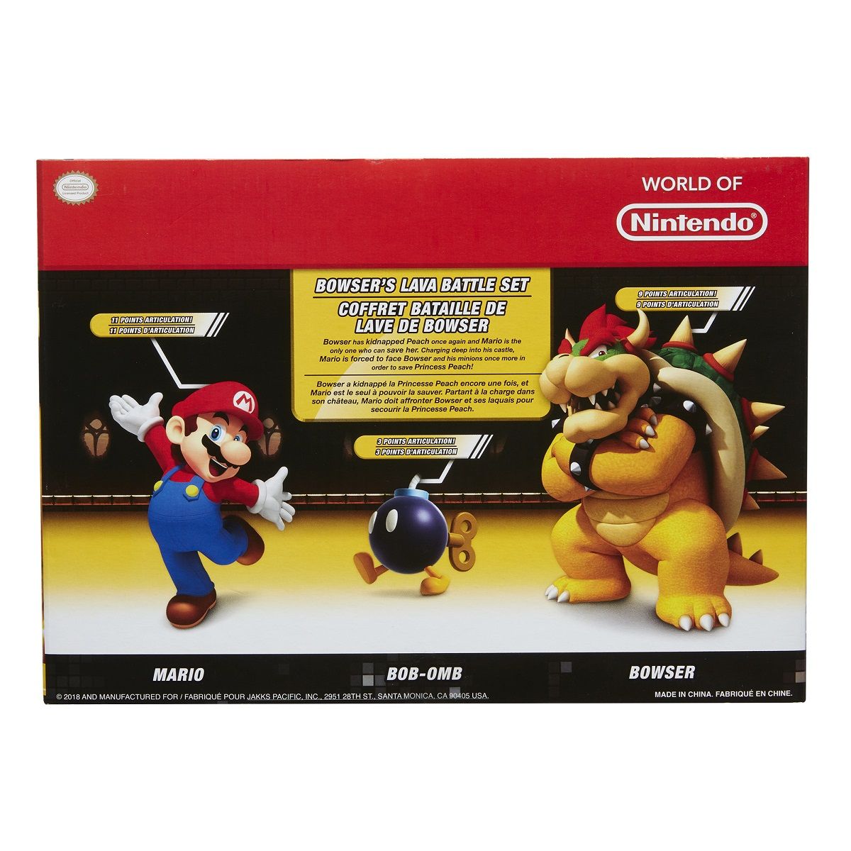 JAKKS PACIFIC Coffret Figurines Mario et Bowser - La Bataille de Lave