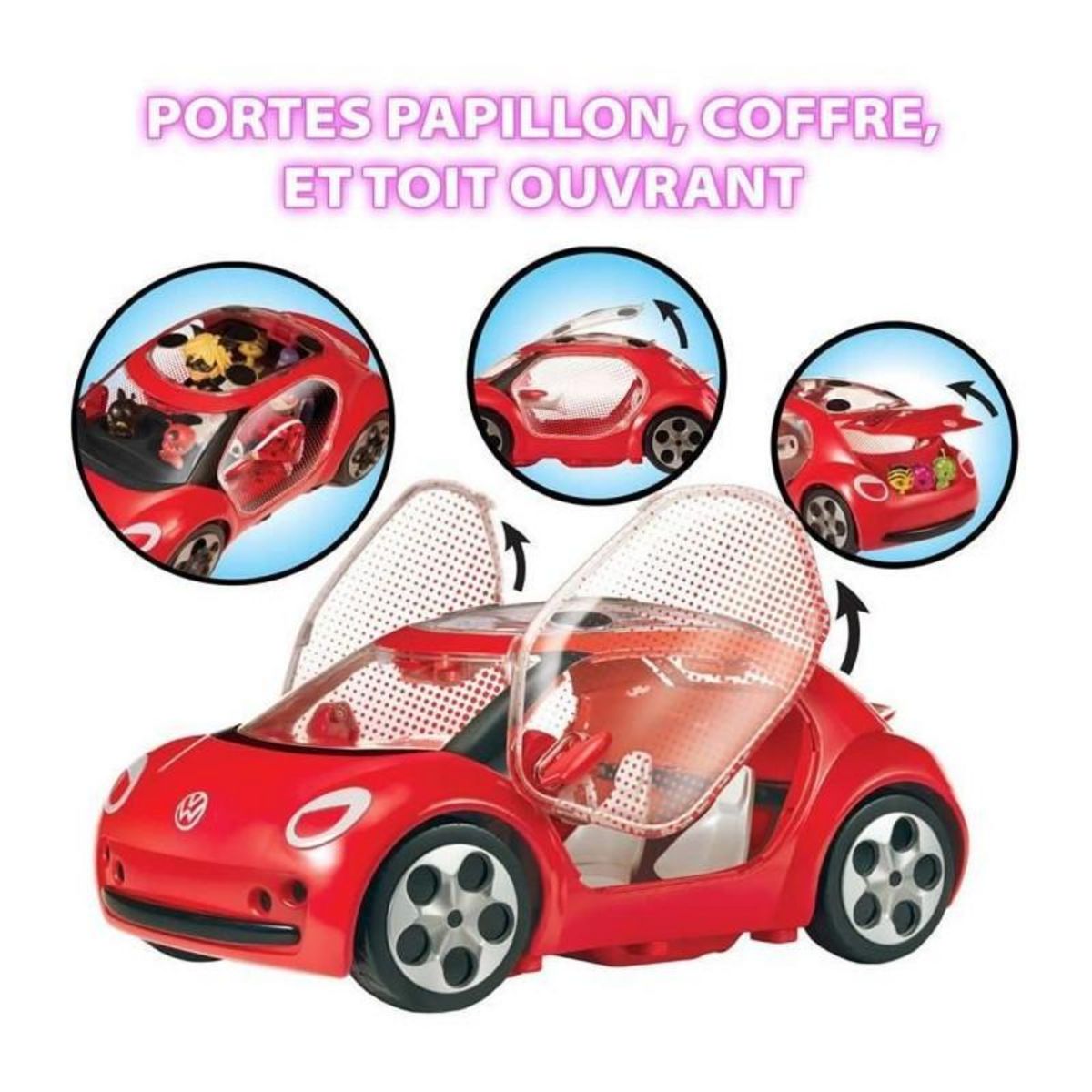BANDAI Bandai – Voiture Miraculous Ladybug - Volkswagen e-Beetle de Ladybug – Film Miraculous - P50669