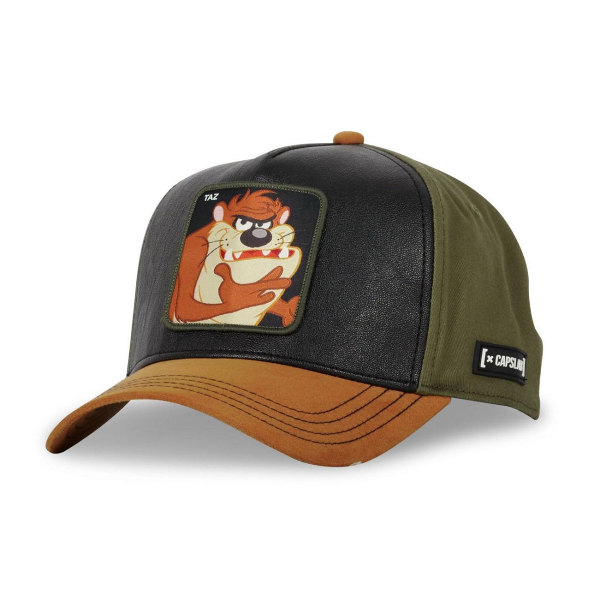 CAPSLAB Casquette homme trucker en suedine finitions premium Looney Tunes Taz