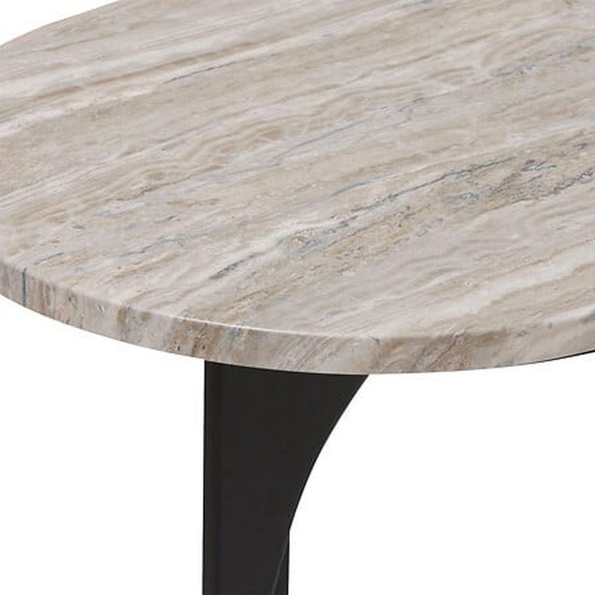 ATMOSPHERA Console design effet marbre TUSCO - Noir