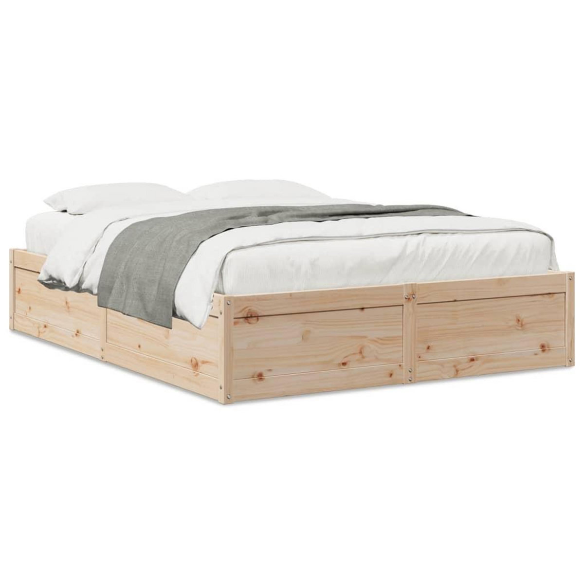 VIDAXL Cadre de lit sans matelas 160x200 cm bois massif de pin