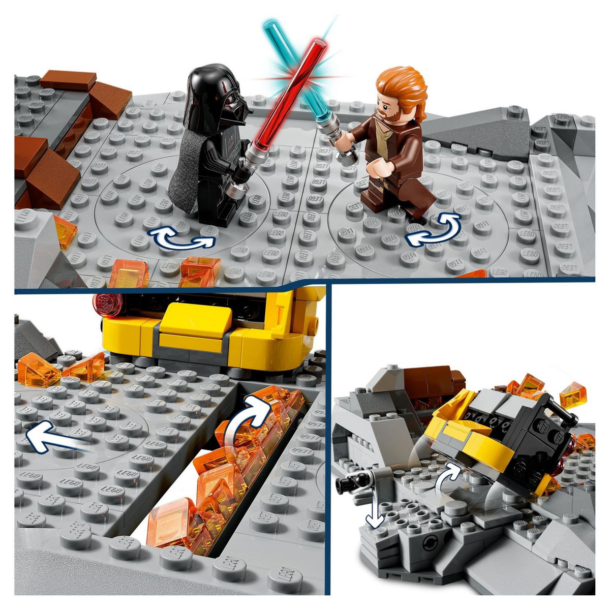 LEGO Star Wars 75334 Obi-Wan Kenobi contre Dark Vador, Jouet, Minifigurines, Sabres Laser