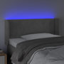 Voir la diapositive 4 : VIDAXL Tete de lit a LED Gris clair 103x16x78/88 cm Velours