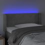 Voir la diapositive 4 : VIDAXL Tete de lit a LED Gris clair 103x16x78/88 cm Velours