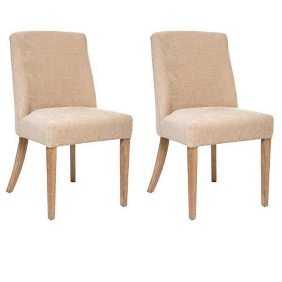 ATMOSPHERA Lot de 2 Chaises Design  Livia  89cm Beige Lin