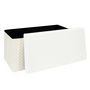 Voir la diapositive 3 : Paris Prix Banc Coffre Pliable  Tressé  76cm Blanc