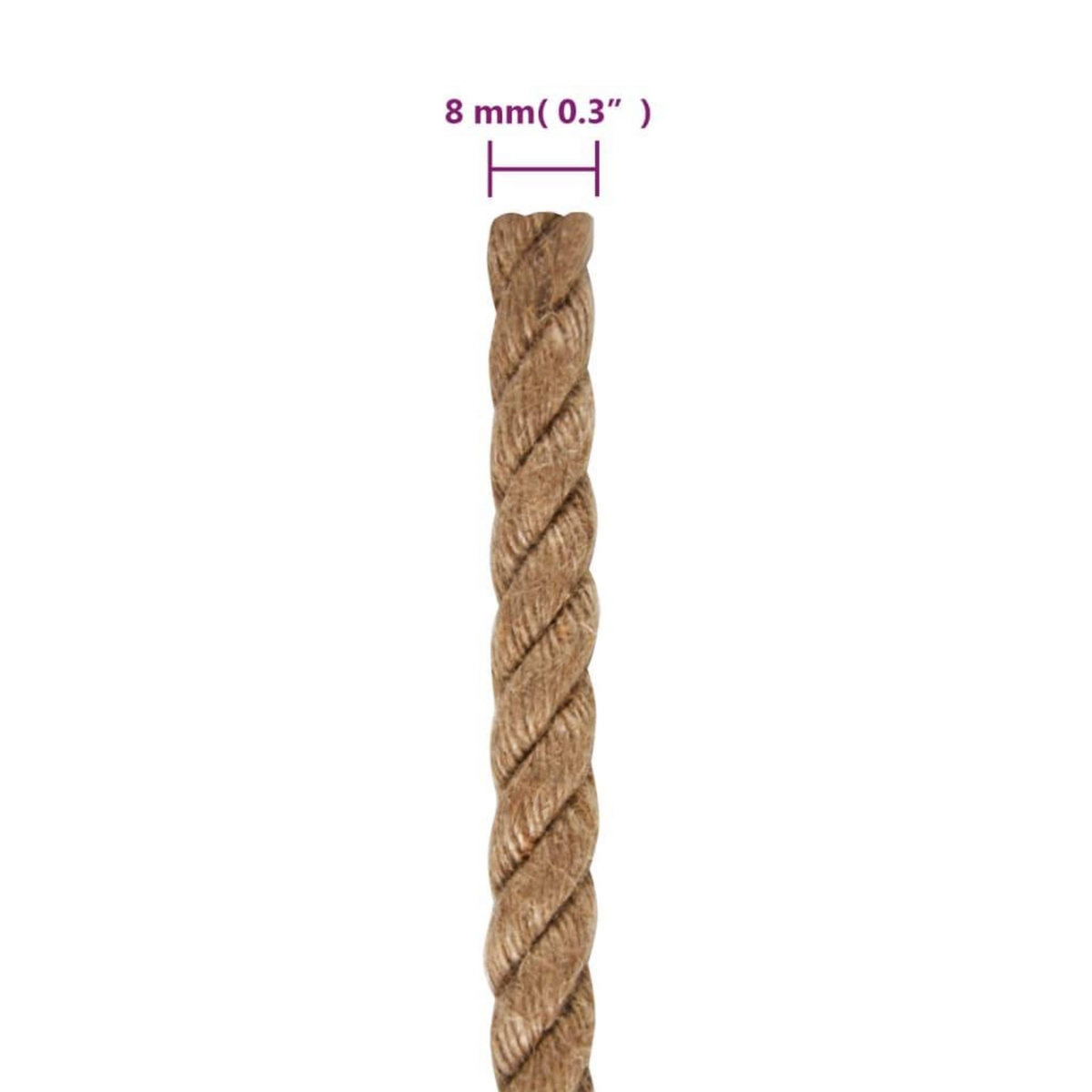 VIDAXL Corde de jute 50 m de long 8 mm d'epaisseur
