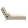 Voir la diapositive 5 : VIDAXL Chaise longue de massage avec traversin creme tissu