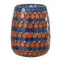 Voir la diapositive 1 : Paris Prix Photophore Design Goutte  African Desire  16cm Orange & Bleu