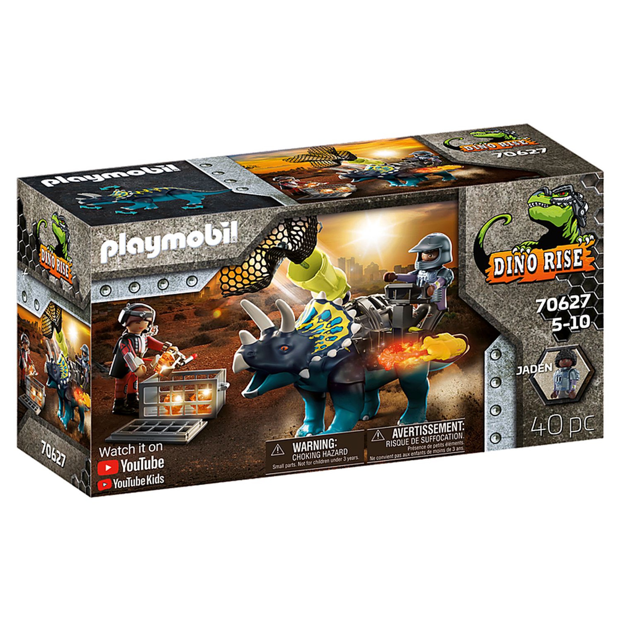 PLAYMOBIL 70627 - Dino Rise Triceratops et soldats