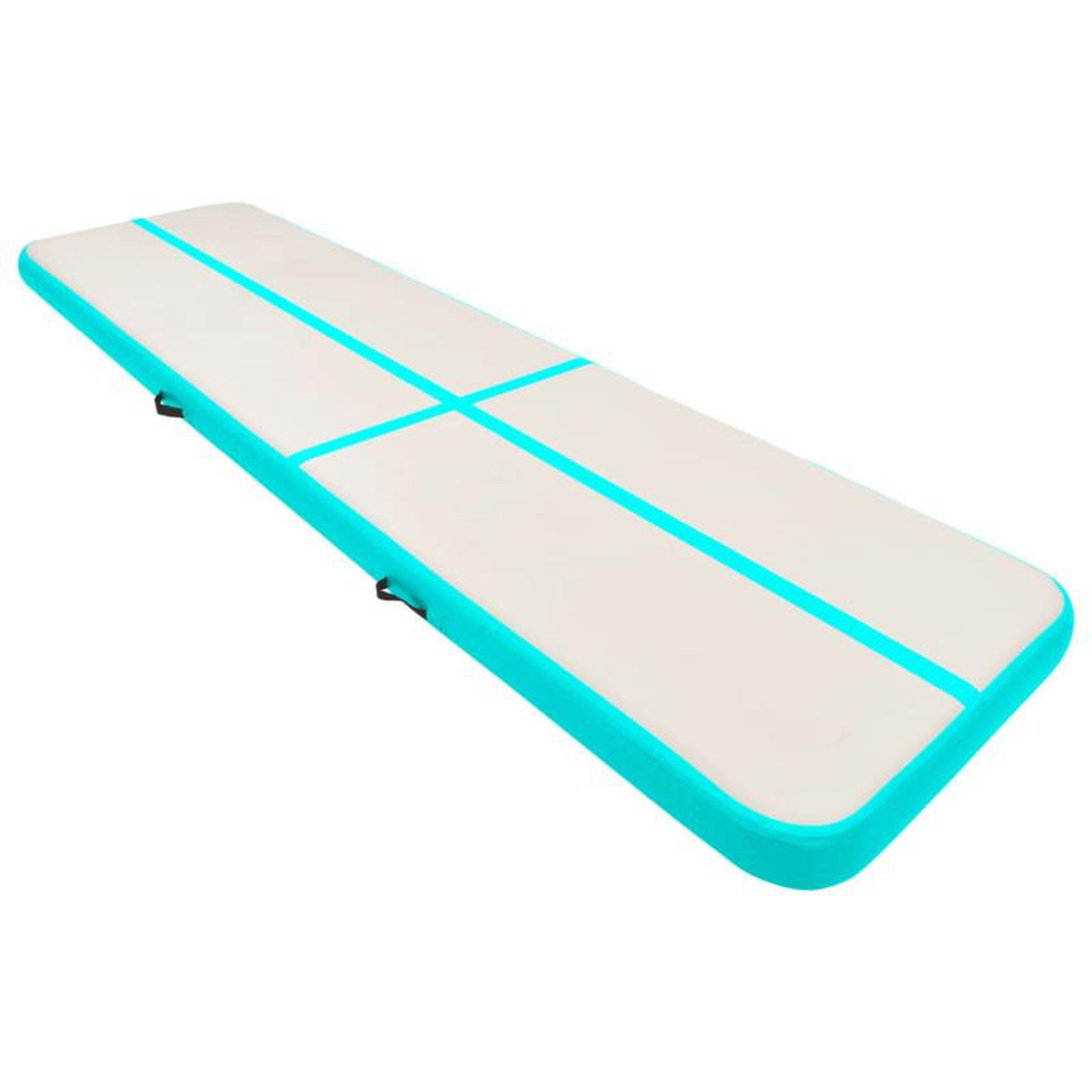 Voir la diapositive 2 : VIDAXL Tapis gonflable de gymnastique avec pompe 800x100x20cm PVC Vert