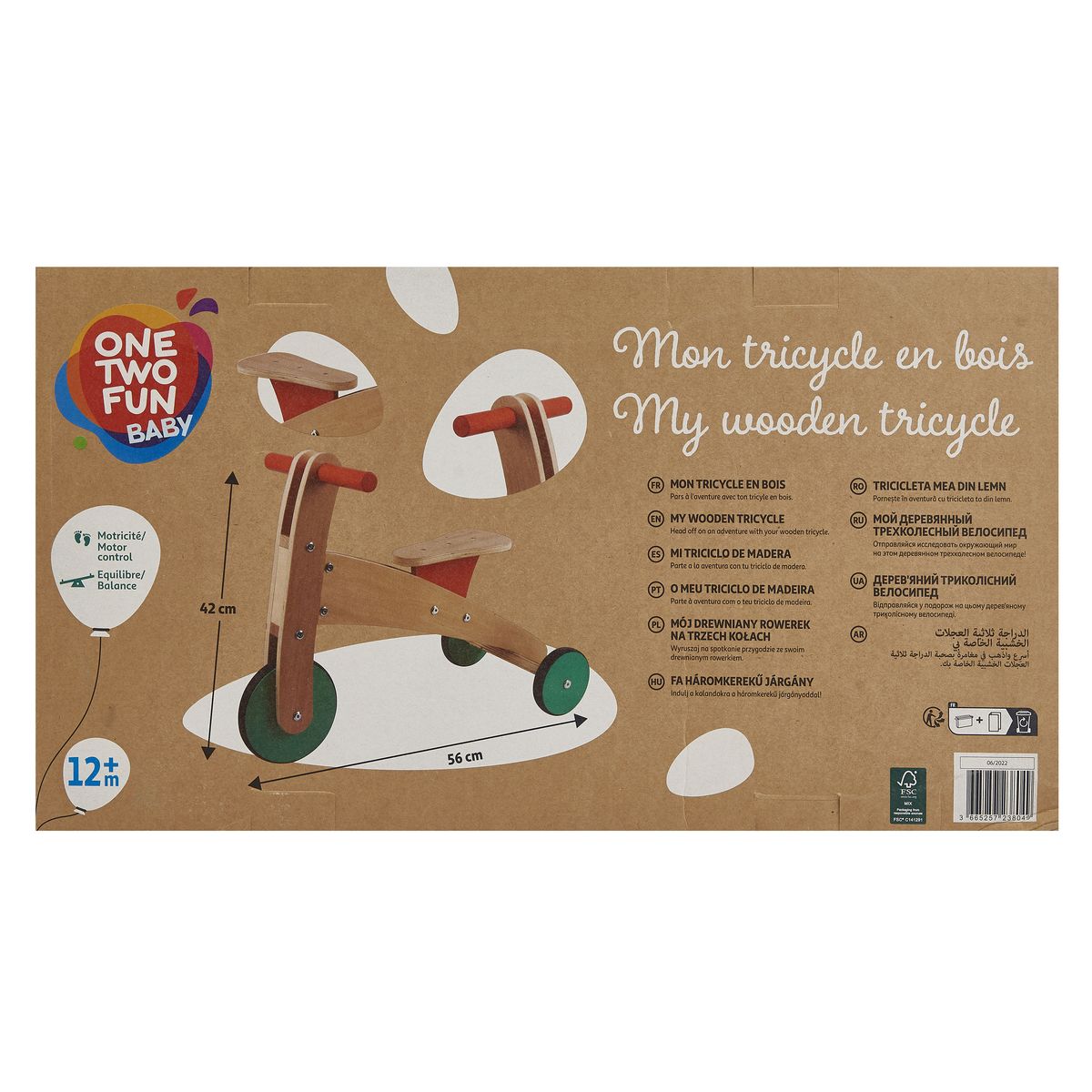 One Two Fun Mon tricycle bois FSC