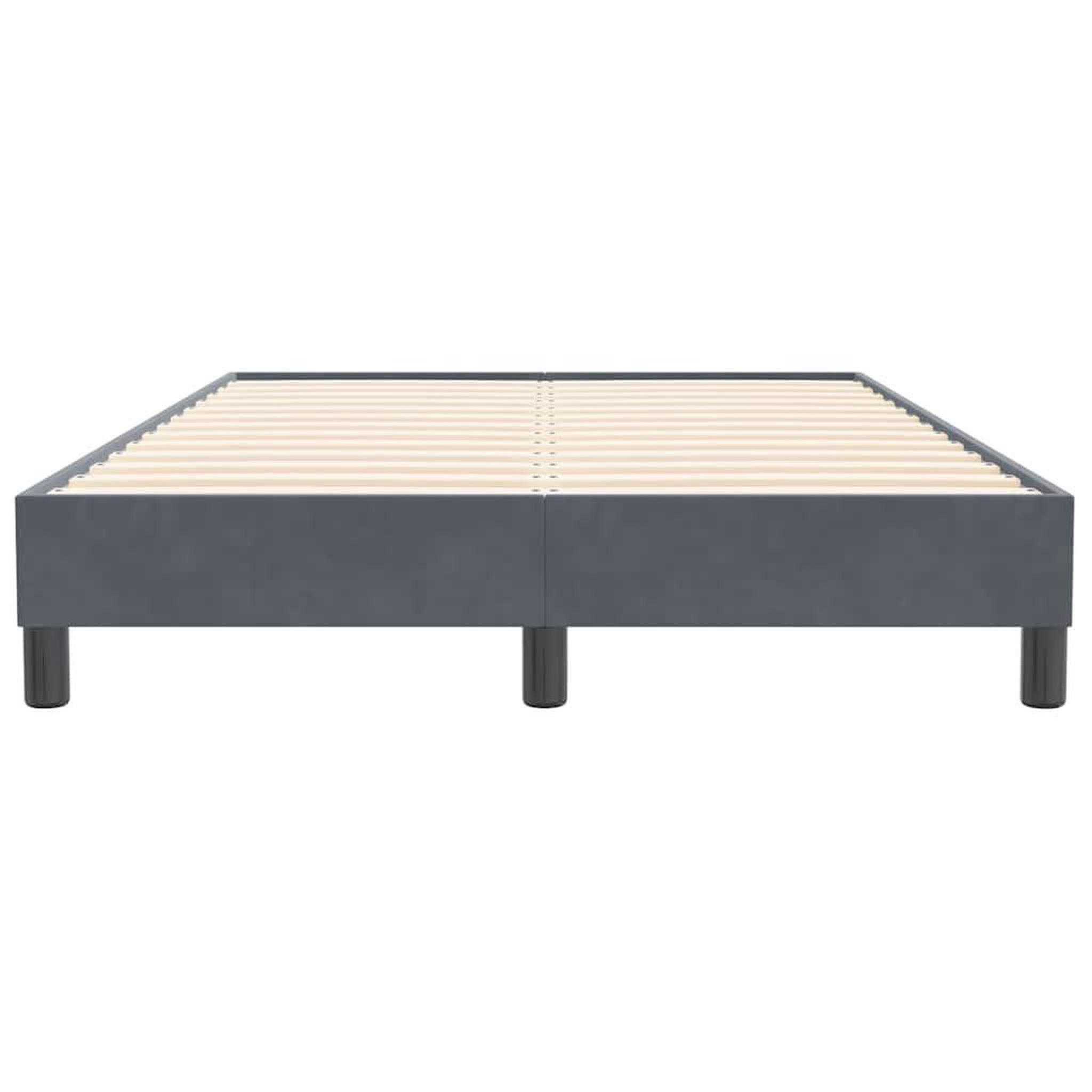 Voir la diapositive 5 : VIDAXL Cadre de lit sans matelas gris fonce 120x210 cm velours