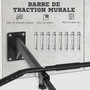Voir la diapositive 6 : HOMCOM Barre de traction barre de Fitness fixation murale support sac de frappe ou sangles TRX intégré charge max. 150 Kg acier noir