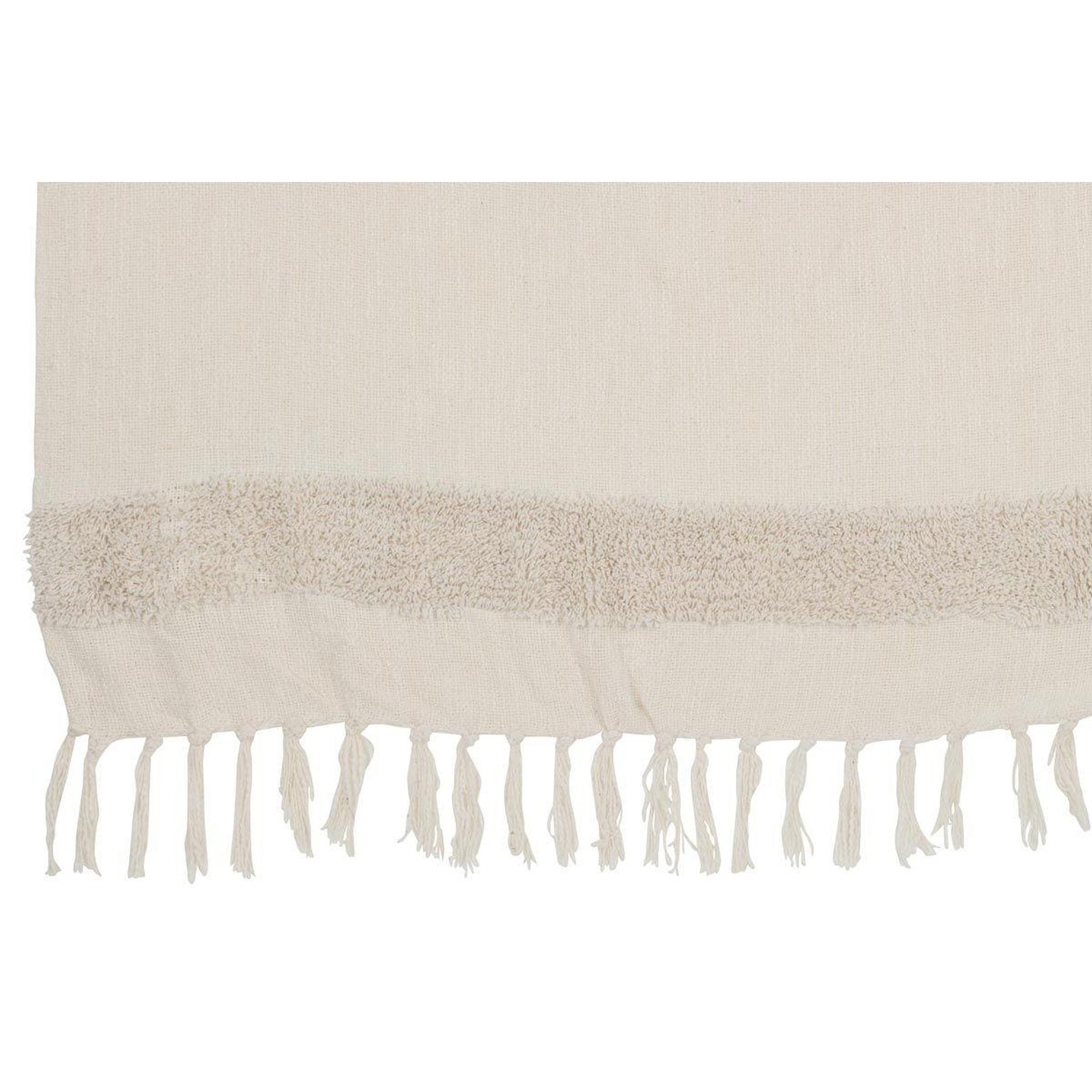 Voir la diapositive 4 : J-LINE Plaid uni avec sequin  dubai  130x180cm blanc