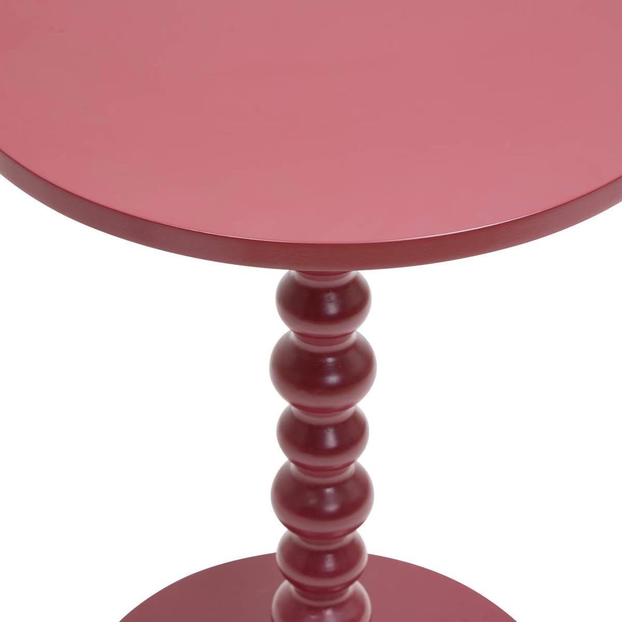 Voir la diapositive 2 : ATMOSPHERA Table d'appoint ronde  alix  50cm rouge grenat