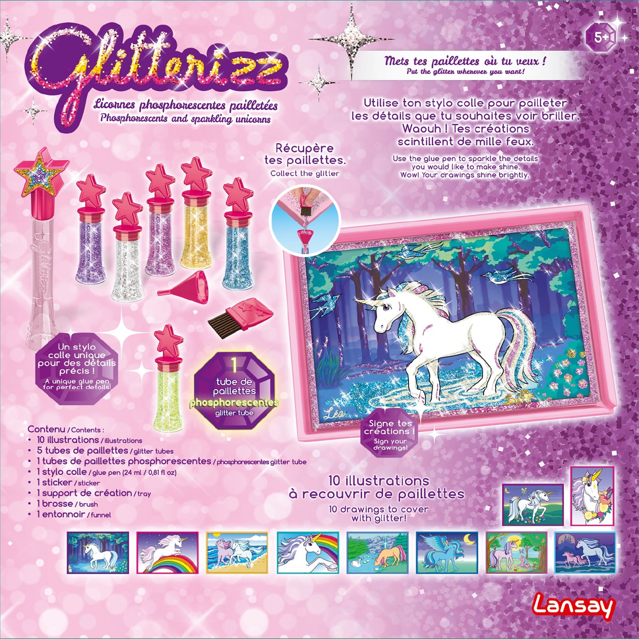 Voir la diapositive 4 : LANSAY  Glitterizz Licornes Phosphorescentes Pailletées