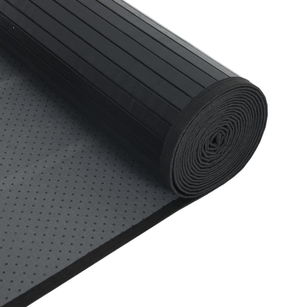 VIDAXL Tapis rectangulaire noir 100x400 cm bambou