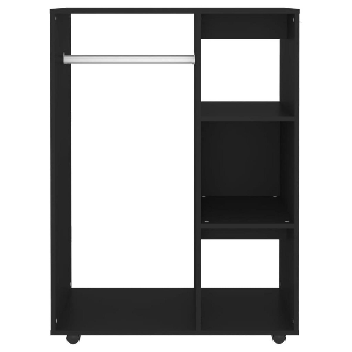 VIDAXL Garde-robe Noir 80x40x110 cm Bois d'ingenierie
