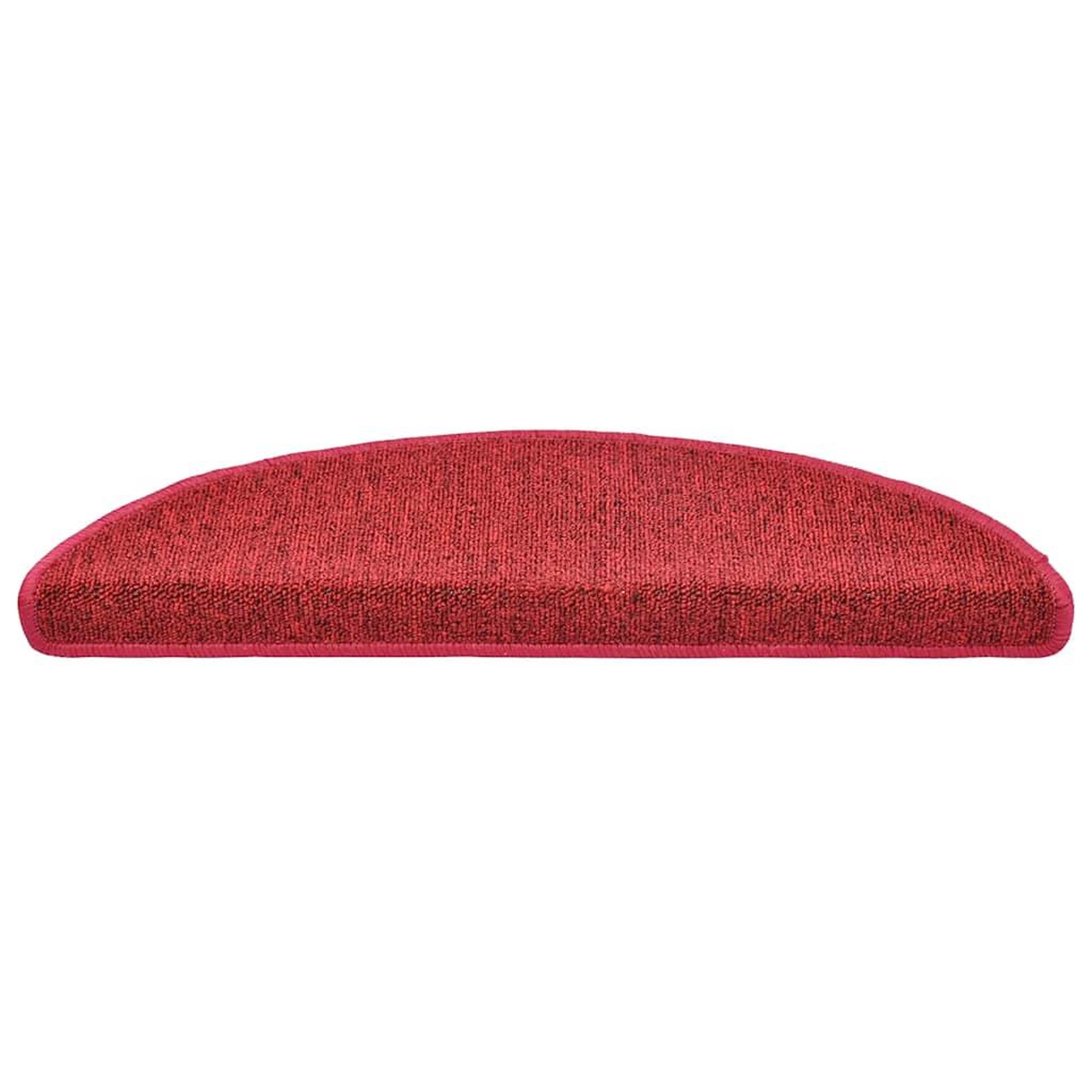 Voir la diapositive 3 : VIDAXL Tapis d'escalier 20 pcs rouge bordeaux 56x17x3 cm
