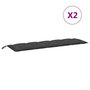 Voir la diapositive 4 : VIDAXL Coussins de banc de jardin lot de 2 anthracite melange tissu