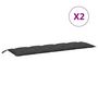 Voir la diapositive 4 : VIDAXL Coussins de banc de jardin lot de 2 anthracite melange tissu