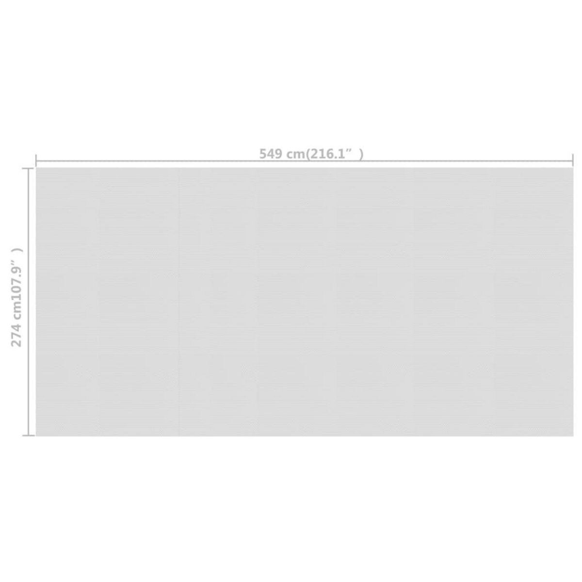 VIDAXL Film solaire de piscine flottant PE 549x274 cm Gris