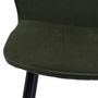 Voir la diapositive 5 : TOILINUX Lot de 2 chaises de salle à manger Lina - Velours côtelé vert olive