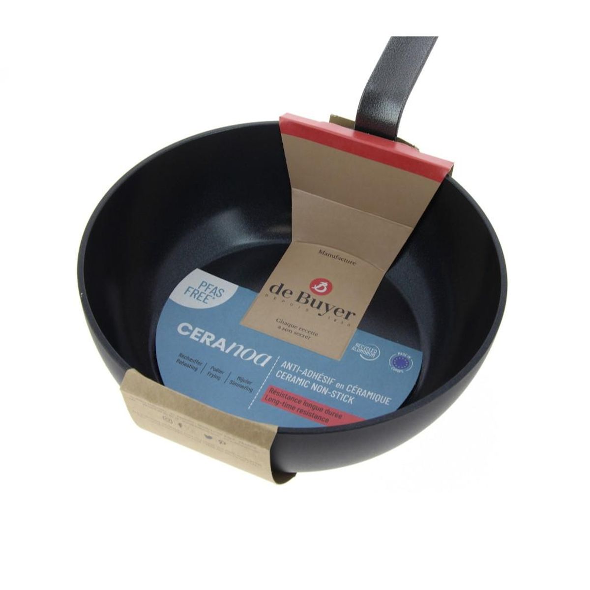 De buyer Sauteuse bombée antiadhésive céramique 24cm - 8228.24