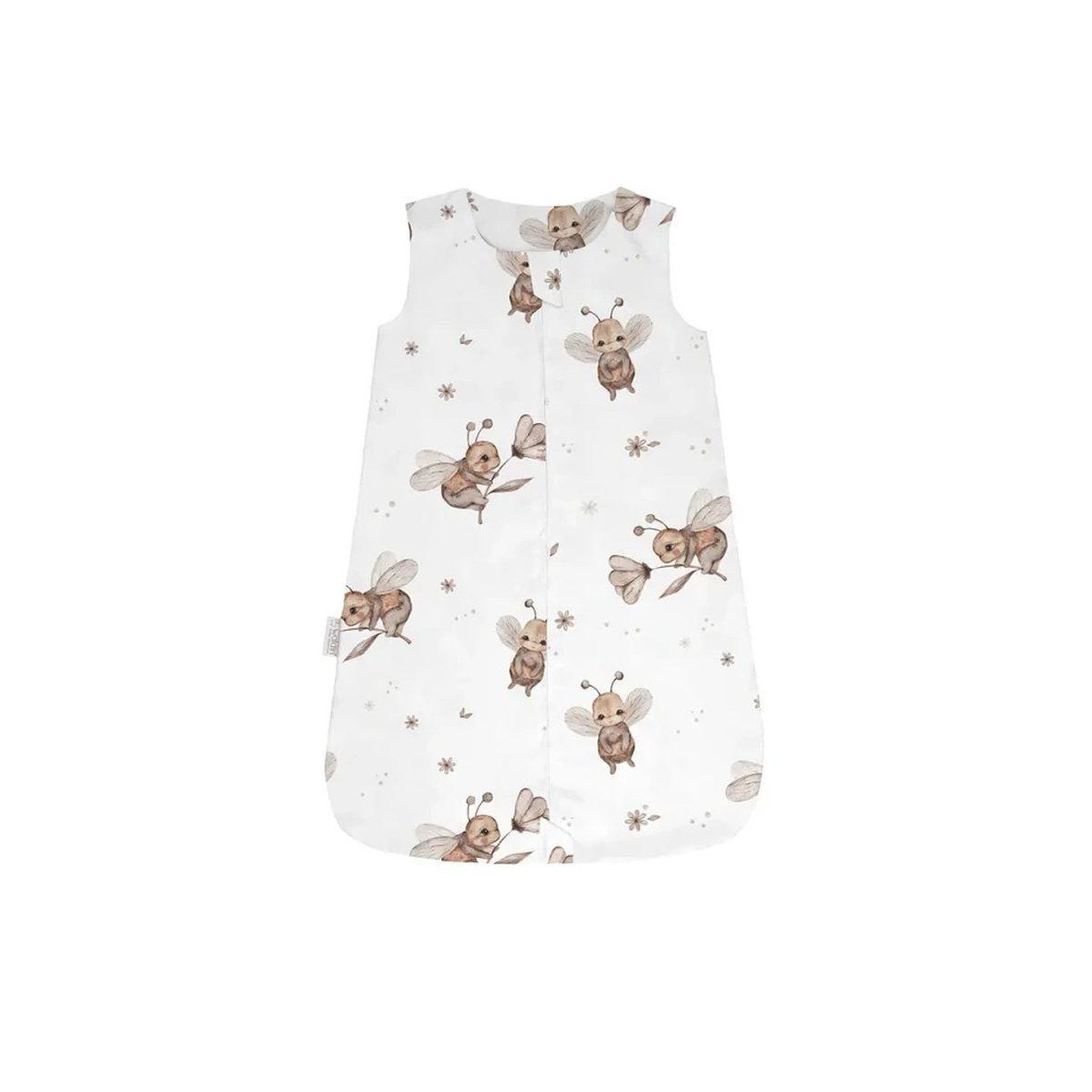 WALDIN Gigoteuse en bambou 40 × 64 cm 0,5 TOG - taille S - motif abeilles, blanc