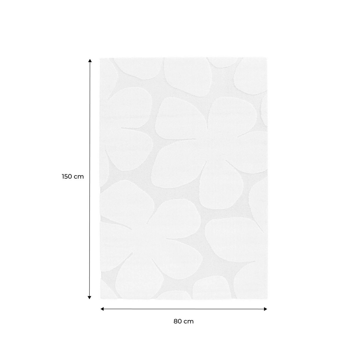 SWEEEK Tapis intérieur motif fleures crème Betty