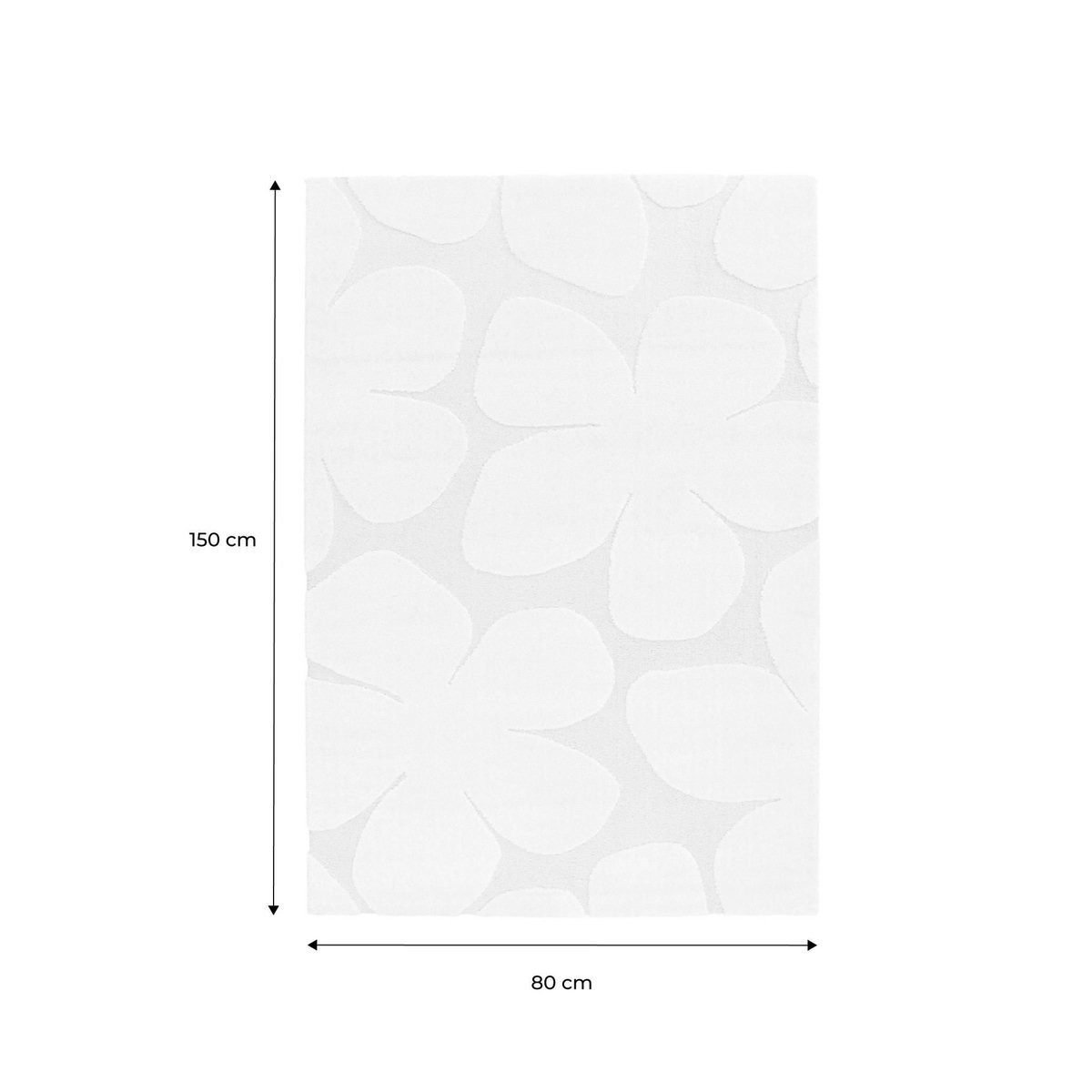 SWEEEK Tapis intérieur motif fleures crème Betty